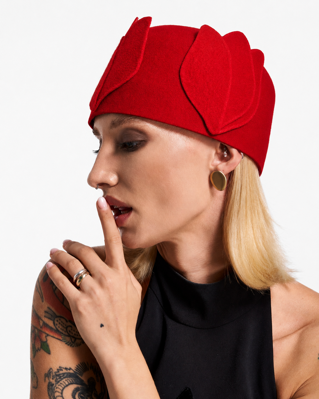 Tulip Crown Head Accessory in RED