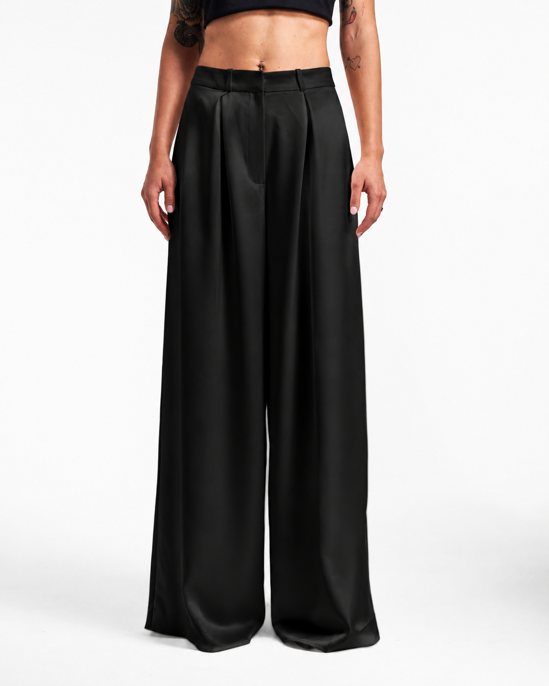 Black Structure Pants