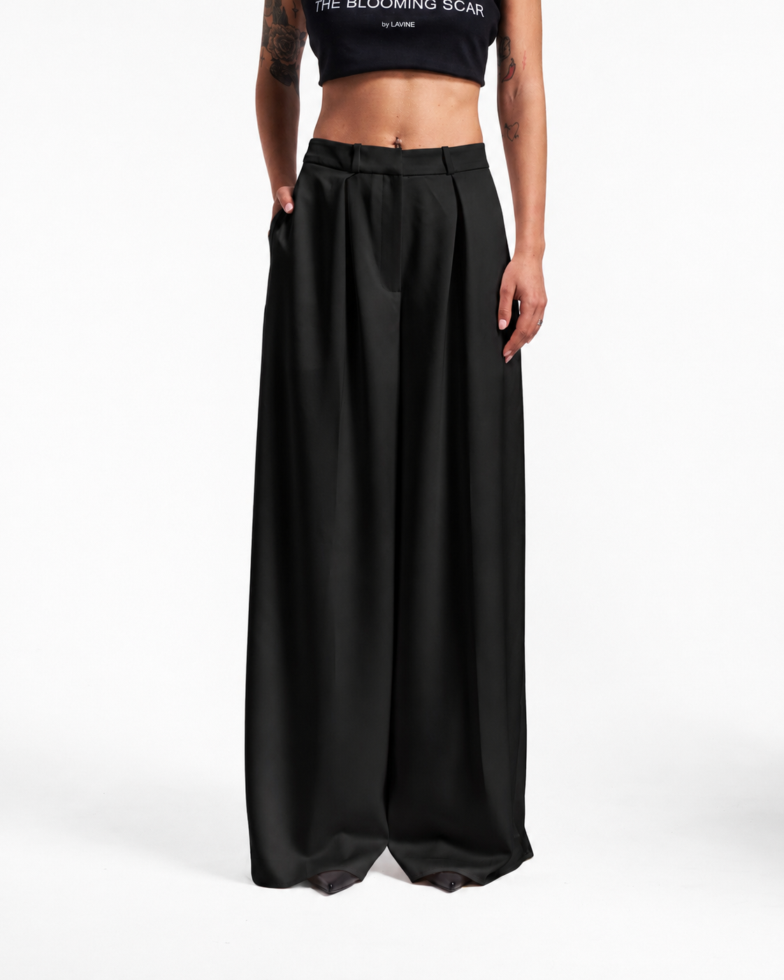 Black Structure Pants